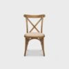Silla Crossback de madera de pino, ideal para eventos.