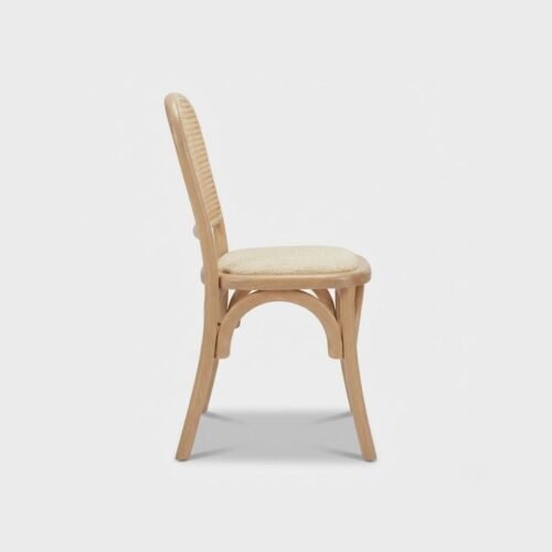 silla-alessia-madera-lateral-01 Silla Alessia de madera de pino y bejuco, ideal para eventos.