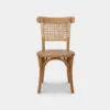 Silla Tejeda de Madera para eventos. Respaldo tejido con cuerda resistente y asiento tambor. Ideal para interiores o áreas techadas.