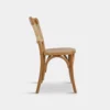 Silla Tejeda de Madera para eventos. Respaldo tejido con cuerda resistente y asiento tambor. Ideal para interiores o áreas techadas.