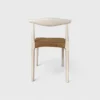 Silla Bassi de madera para eventos. Estructura de madera de pino y asiento tejido con cuerda de celulosa natural.