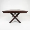 Mesa California de madera para eventos. Cubierta rectangular en madera de pino para 8 o 10 comensales. Base pata en X.