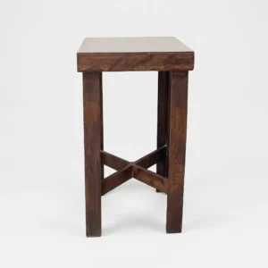 Mesa Periquera de madera para eventos. Estructura en madera de pino, estilo rústico. Ideal para eventos campestres, boho-chic.