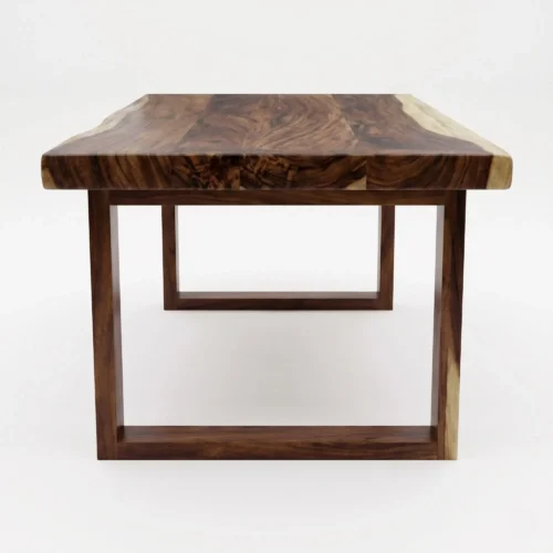 Mesa Portería de Madera para eventos. Cubierta y base en pino sólido. Ideal para bodas campestres o eventos boho-chic.
