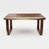 Mesa Portería de Madera para eventos. Cubierta y base en pino sólido. Ideal para bodas campestres o eventos boho-chic.