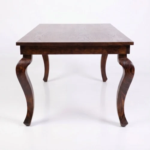 Mesa Principal de madera para eventos. Cubierta rectangular en madera de pino para 6 a 8 comensales. Base en madera de pino.