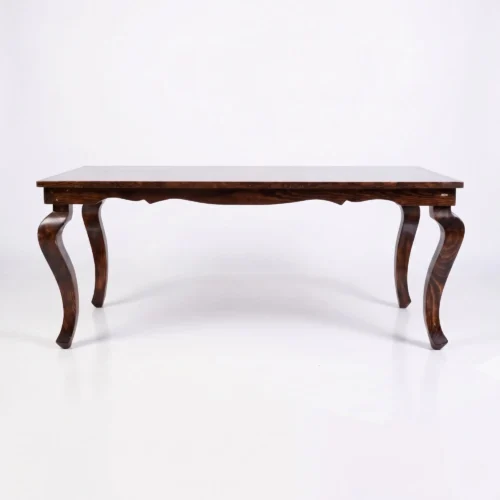 Mesa Principal de madera para eventos. Cubierta rectangular en madera de pino para 6 a 8 comensales. Base en madera de pino.