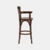 Silla Periquera Crossback de madera para niños. Respaldo cruceta en X, asiento tambor.