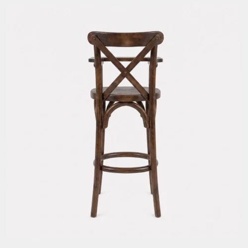 Silla Periquera Crossback de madera para niños. Respaldo cruceta en X, asiento tambor.
